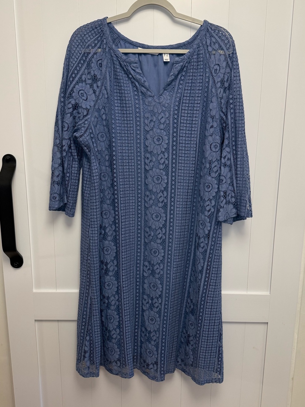 Isaac Mizrahi Light Blue Crochet Lace Dress